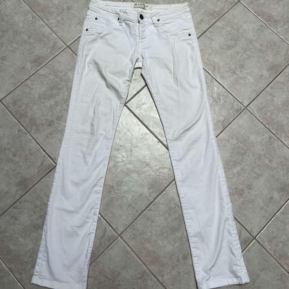 hudson jeans low rise white bootcut
